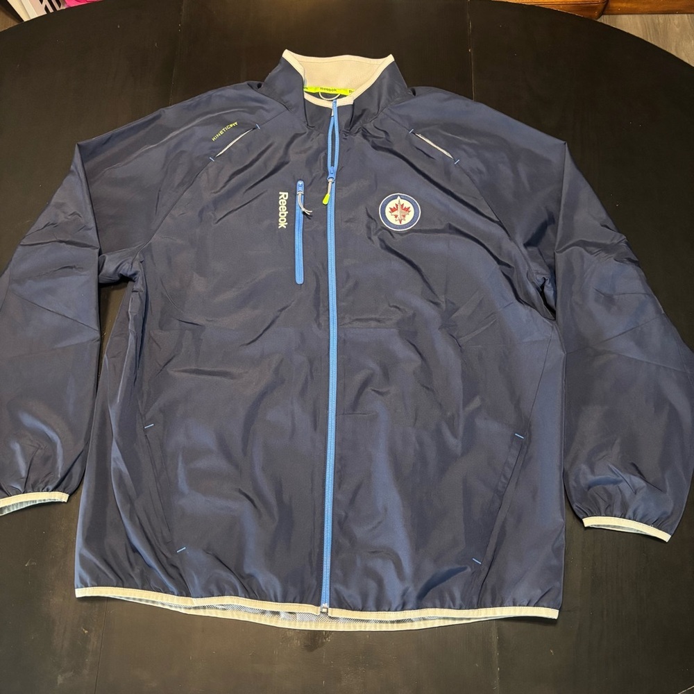 Reebok‎ Winnipeg Jet Center Ice WindBreaker Jacket Mens 2XL